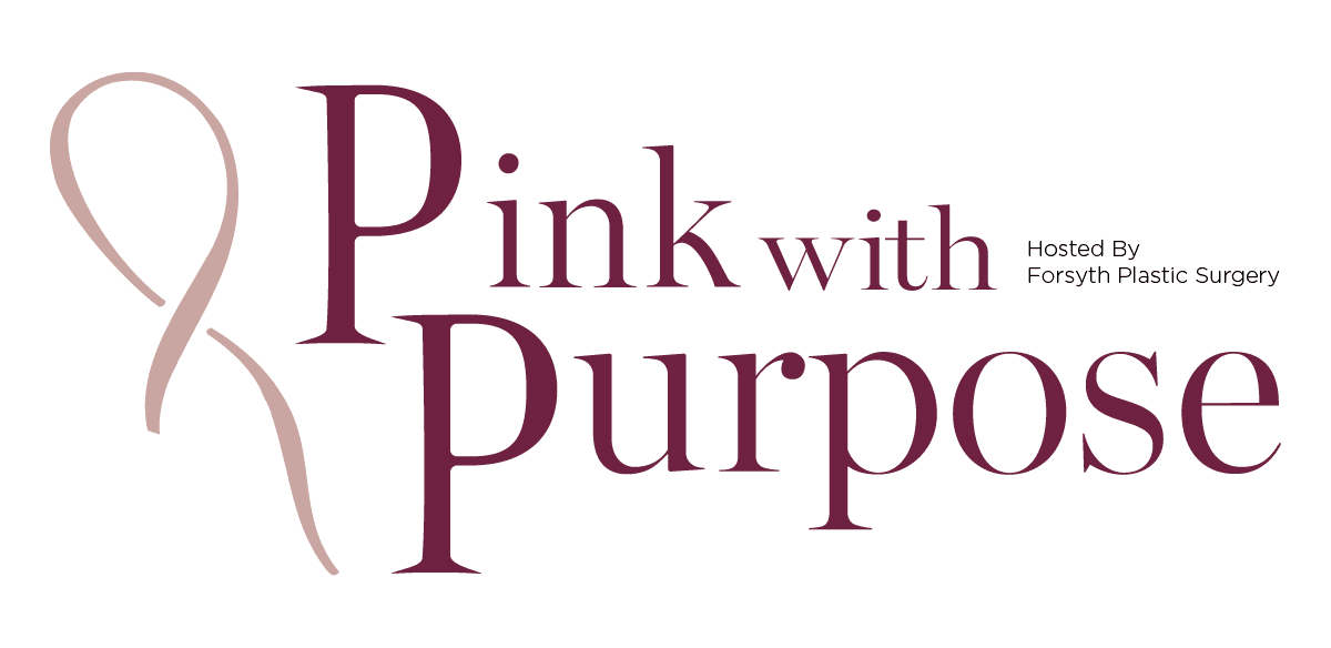 Pink with Purpose logo, pink ribbon